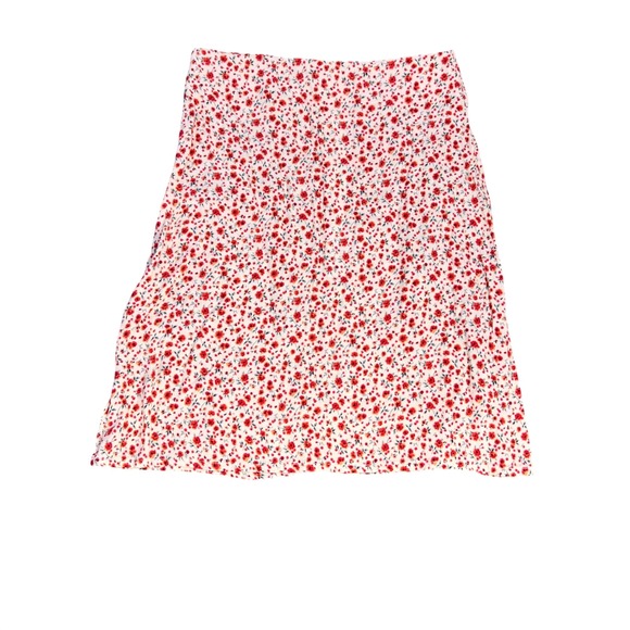 Brandy Melville Dresses & Skirts - Brandy Melville Red White Ditsy Floral Mini Skirt A-Line Viscose Womens XS-Small